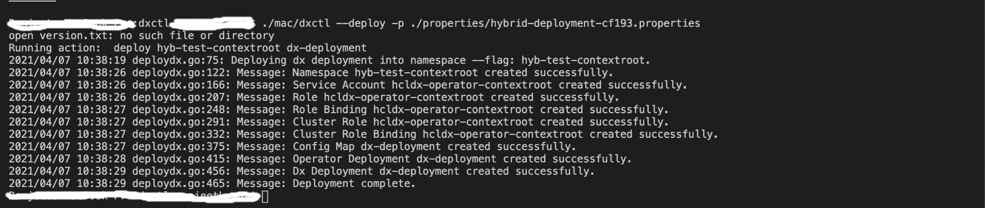 Hybrid deployment