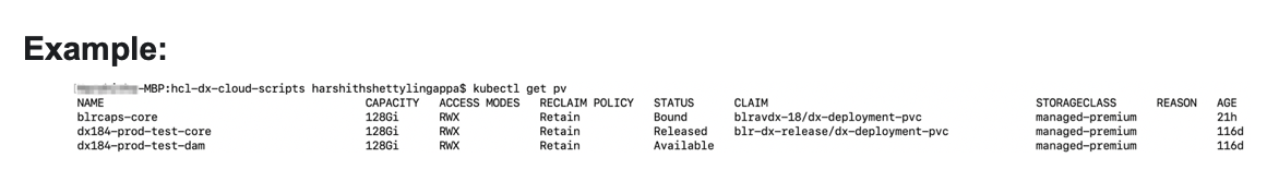 Use kubectl get to get appropriate information from the artifacts running in the target Kubernetes environment