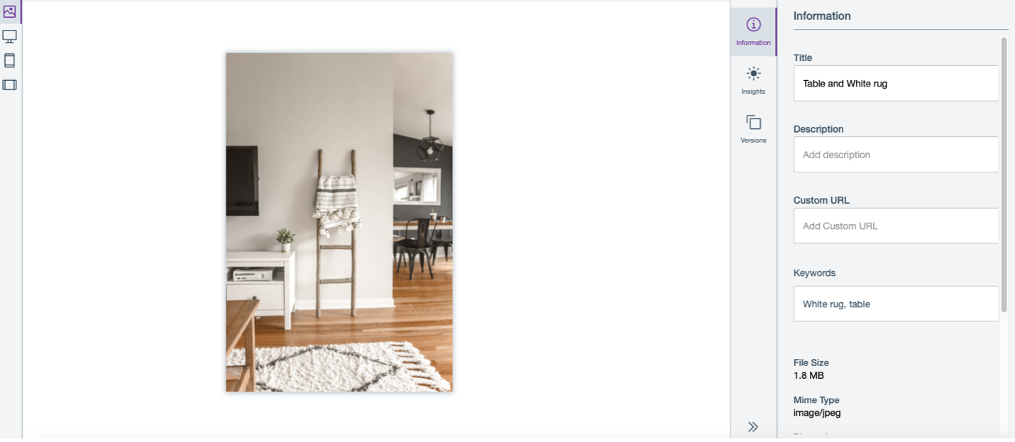 View and edit media asset keywords