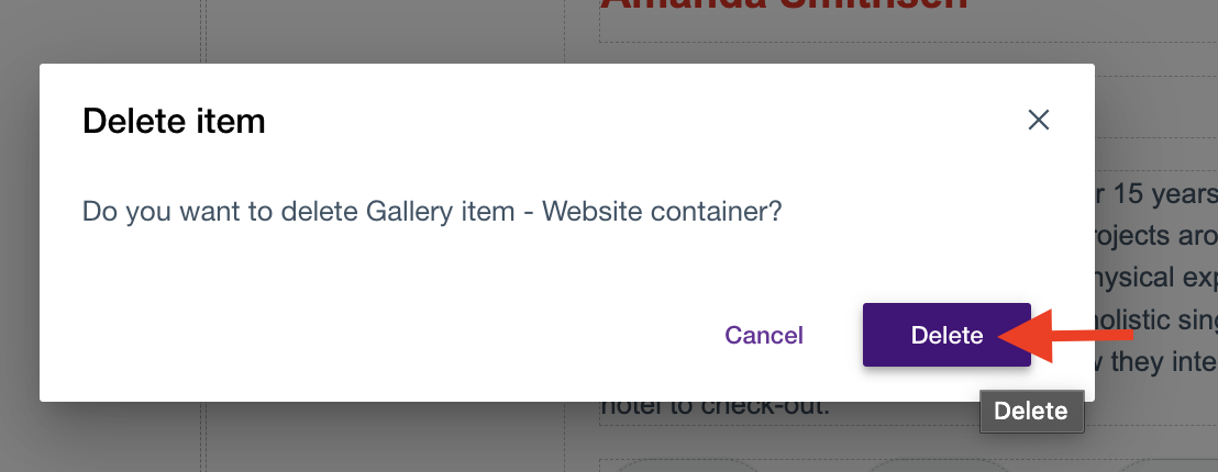 Delete reusable block