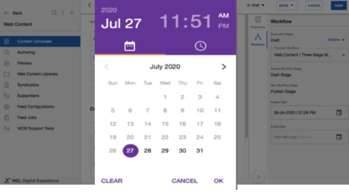 Defining an expiry date