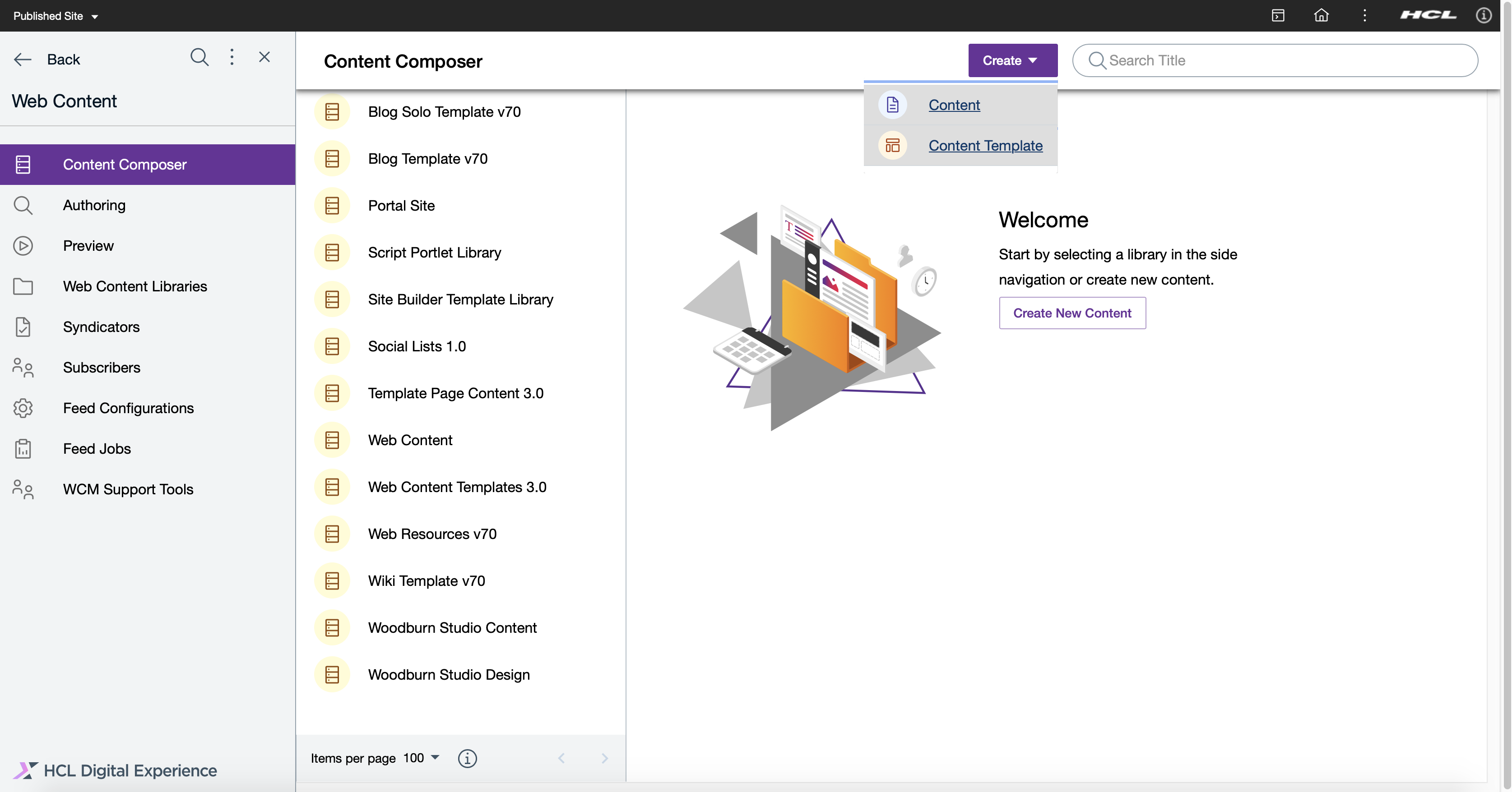 Create Content Template