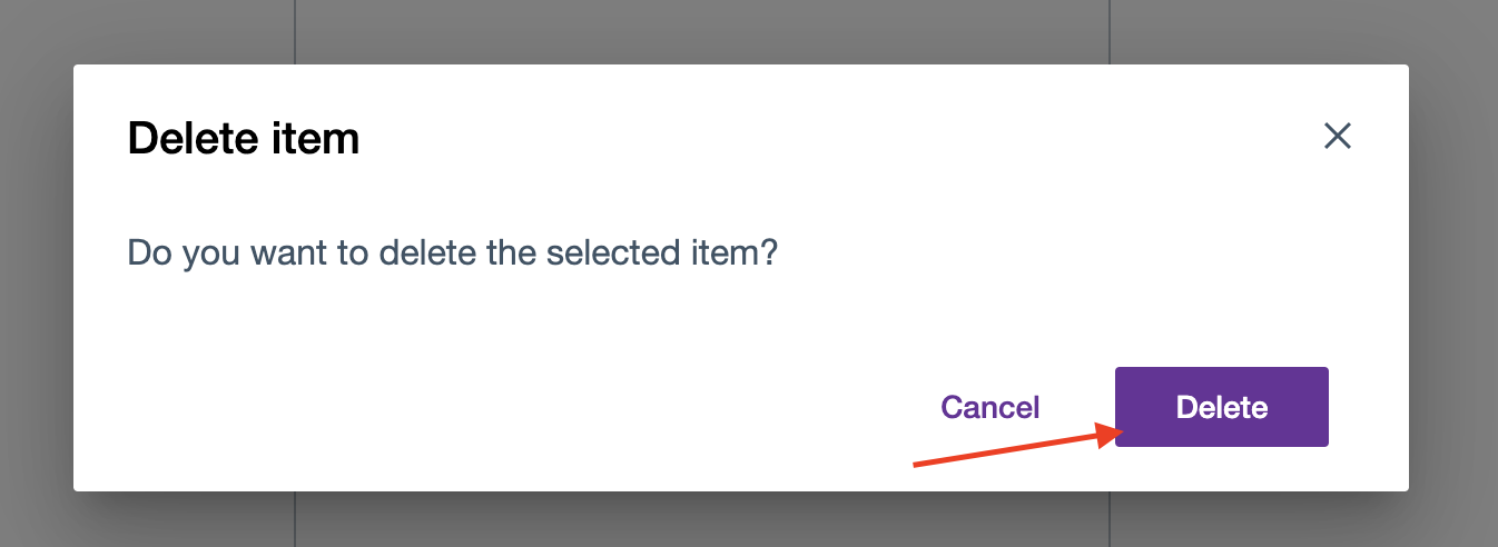 Confirm page deletion