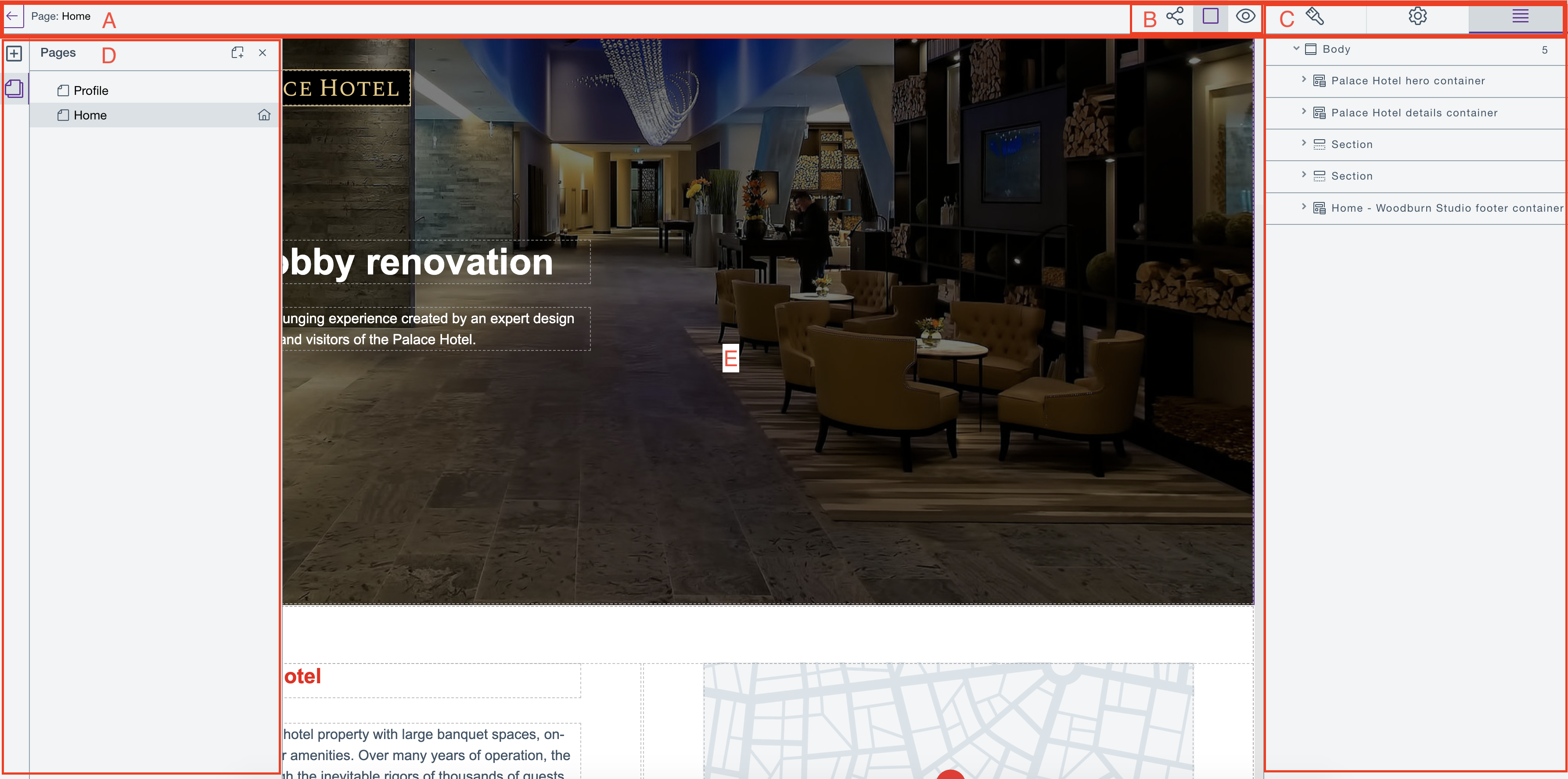 HCL Design Studio (Beta) Page editor