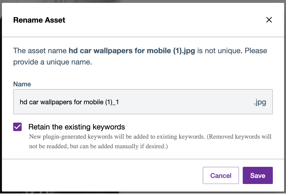 DAM Save as new image