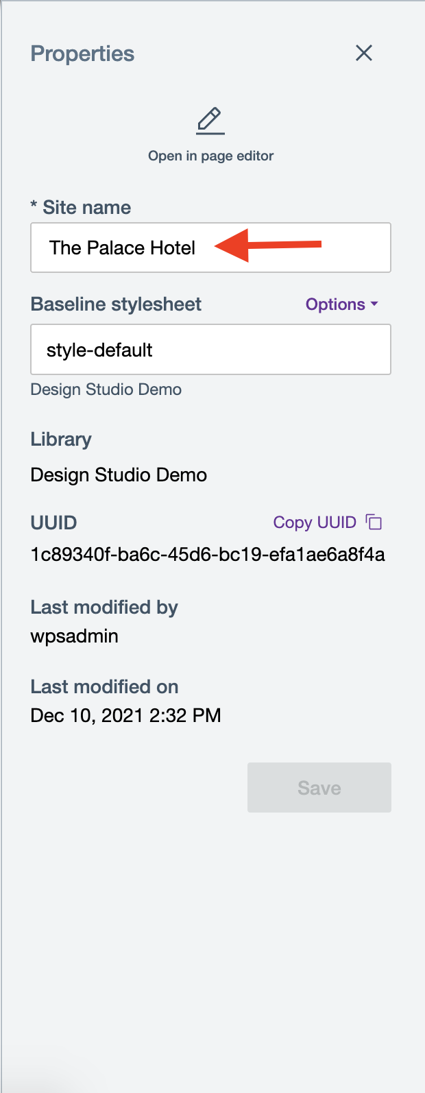 Update site metadata