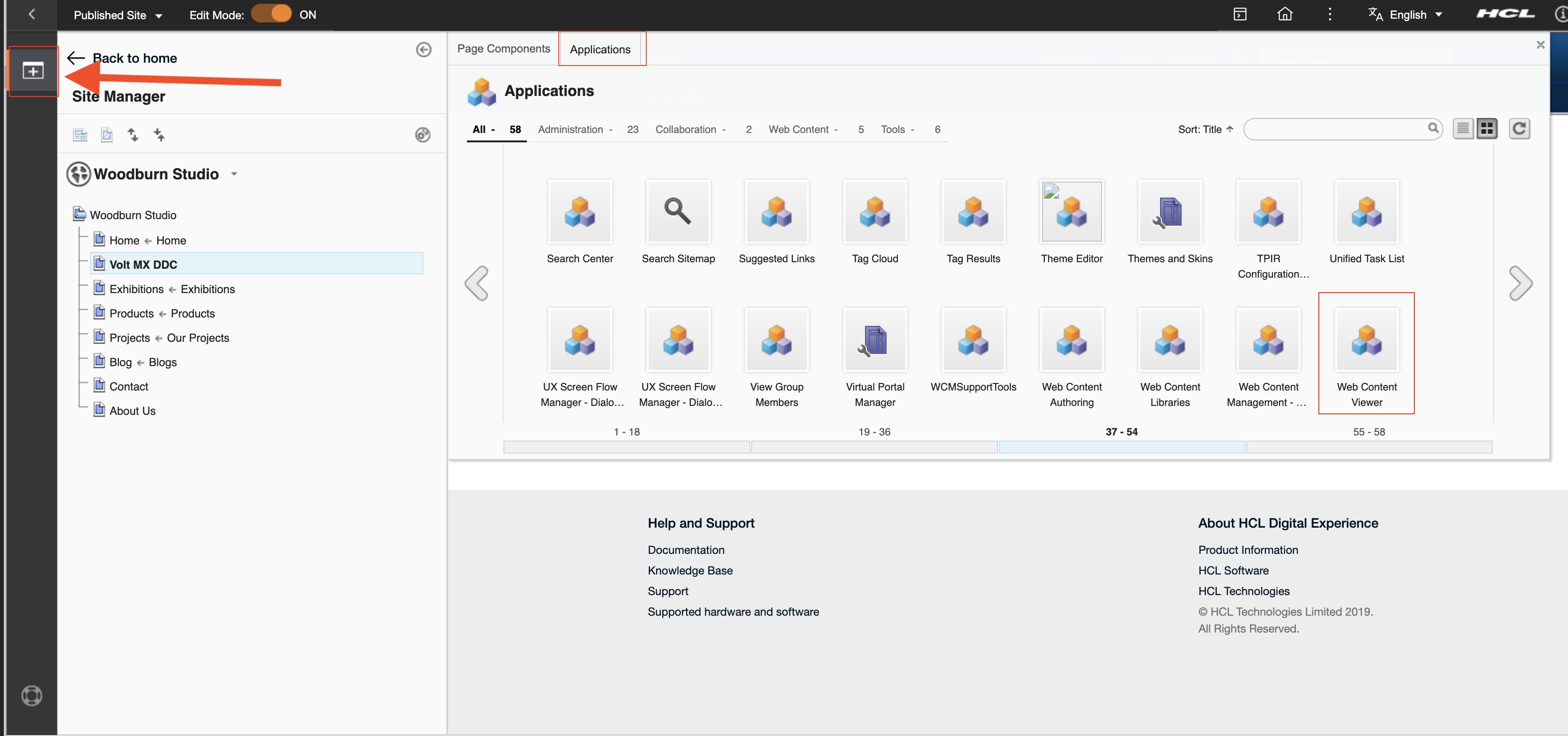 Choose Layout and style of the page.