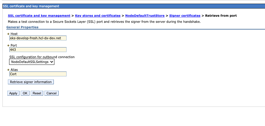 SSL certificate and key management