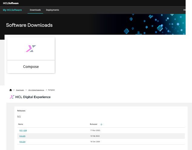 HCL DX Compose 9.5 CFs