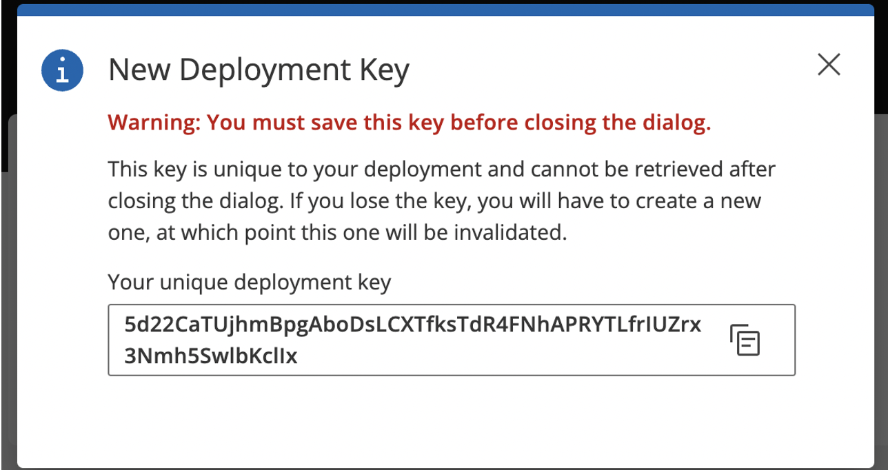 Deployment key
