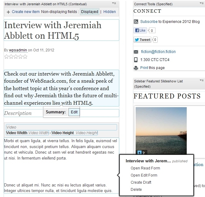 Cette image illustre la page de détails en mode Edition.