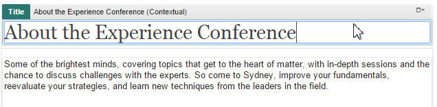 Cette image illustre la commande Ouvrir le formulaire d'édition telle qu'elle apparaît lorsqu'un utilisateur pointe vers un objet de contenu sur cette page d'index.