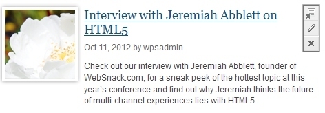 Cette image illustre la commande Ouvrir le formulaire d'édition telle qu'elle apparaît lorsqu'un utilisateur pointe vers une entrée d'index sur la page.