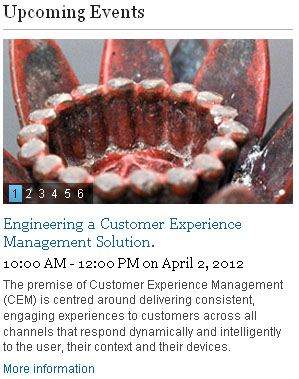 Cette image illustre une liste de diaporamas. Un élément de liste s'affiche à la fois. Les utilisateurs cliquent sur le numéro de diaporama suivant pour afficher un autre élément de la liste.