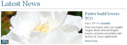 Cette image montre un diaporama dans la colonne principale.