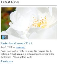 Cette image montre un diaporama dans la colonne latérale.