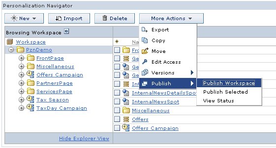 capture d'écran du démarrage d'un travail de publication