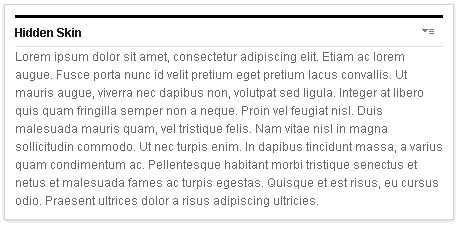 Habillage masqué en mode édition.