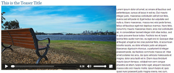 Une image de l'annonce vidéo.