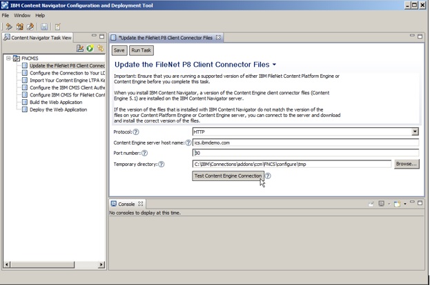 update the FileNet P8 Client Connector Files