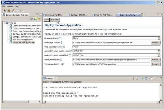 deploy the web application