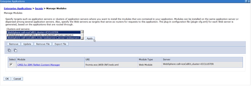 manage modules settings