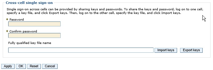 cross-cell single sign-on settings