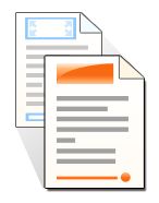 Representation of pages that contain a header and footer