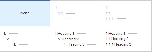 Multilevel List window