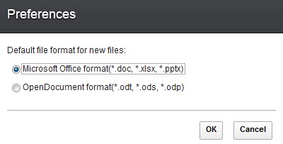 change the default file format