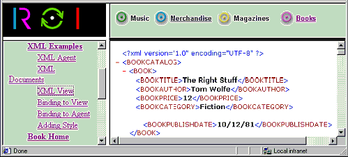 Image of XML view