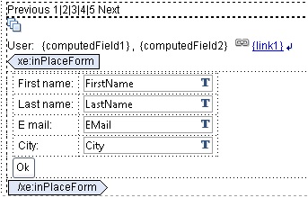 inPlaceForm control