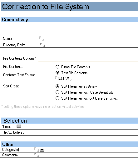 File Connector connection document bmp