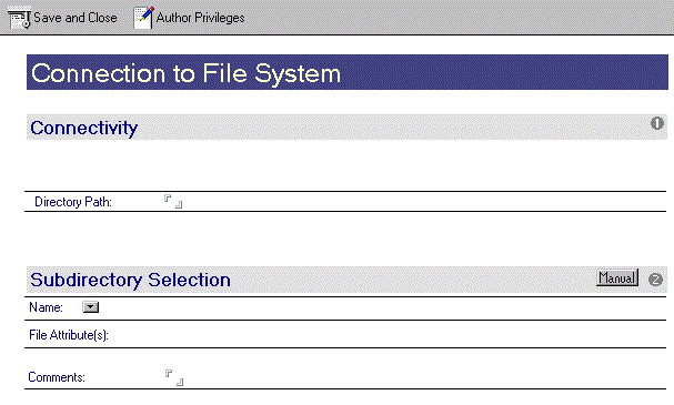 File Connector connection document bmp