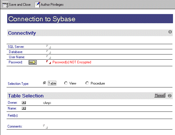 Sybase connection document  for DECS bmp