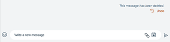 Showing the undo feature after a message is deleted