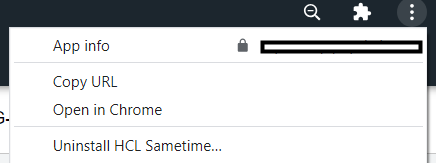 User interface showing uninstall option