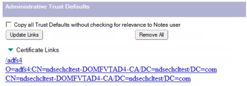 An an example of a chain of three certificates.