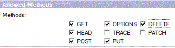 trial server configuration for Web site methods