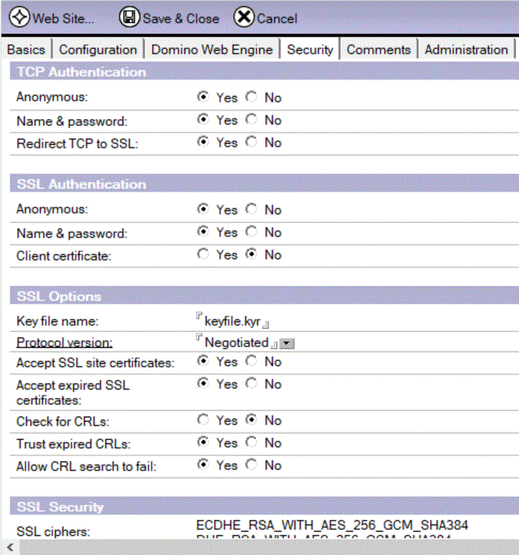 configuration du serveur pour le site Internet
