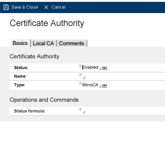인증 기관 양식