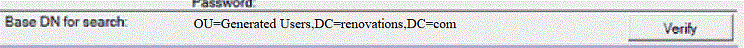 Base DN for search field with value OU=Generated User,DC=renovations,DC=com