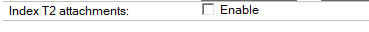 Index T2 attachments Enable option in DAOS configuration shown as not selected