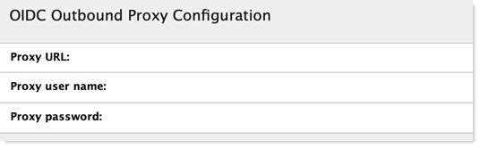 Fields for configuring OIDC outbound proxy