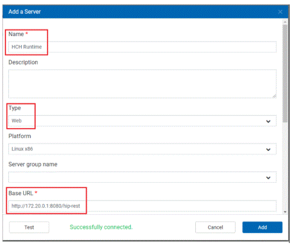 add/define a server form in Link