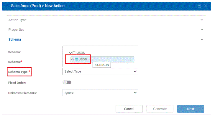 alternate method of creating a schema