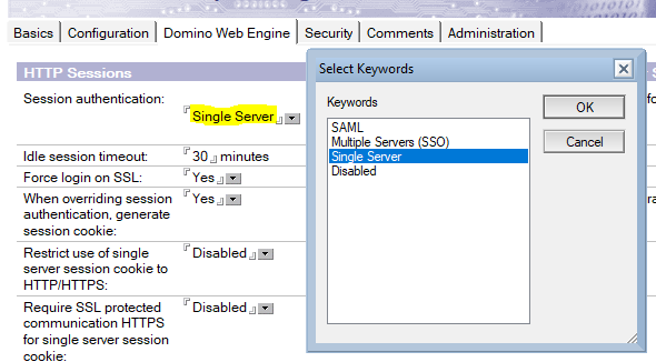 server configuration for internet site