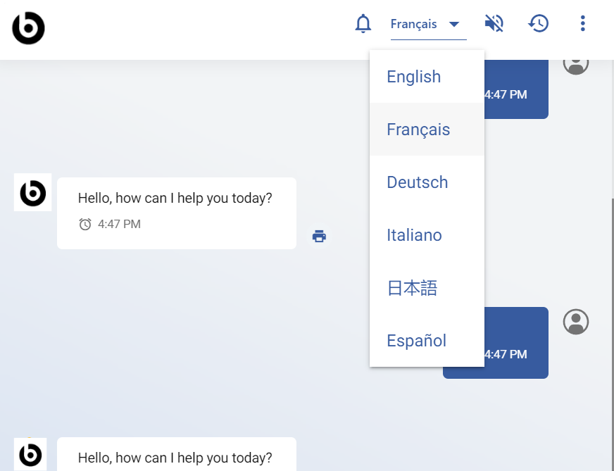 Multilingual Chat Console