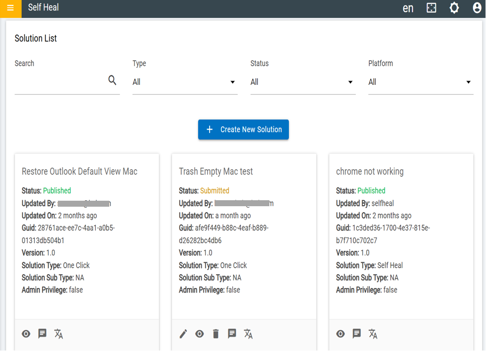 View Solution Translation and Messages for Published Solutions