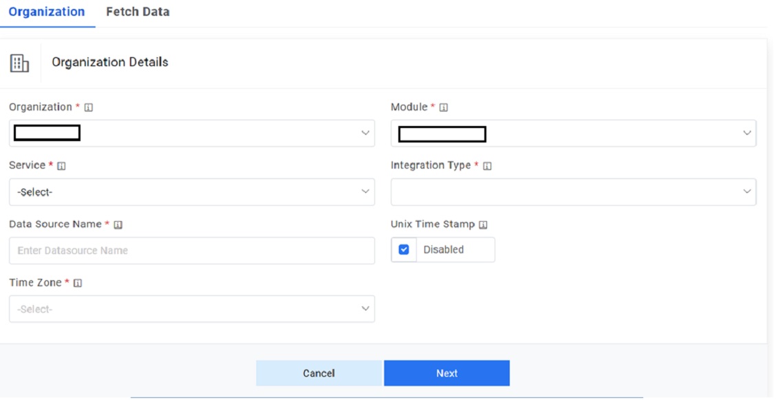 Create Data Source for Service Request Item